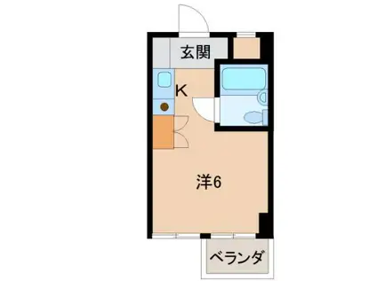 クレール大門川(ワンルーム/4階)の間取り写真