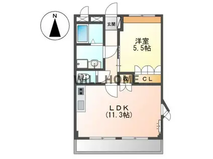 和歌山線 橋本駅(和歌山) 徒歩20分 2階建 築19年(1LDK/2階)の間取り写真