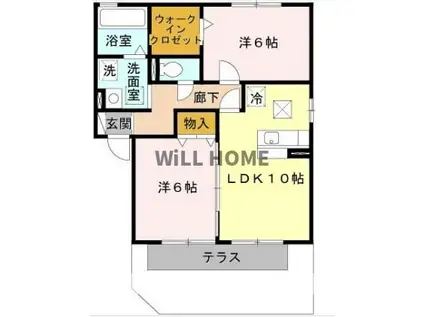 和歌山線 紀伊小倉駅 徒歩42分 2階建 築21年(2LDK/1階)の間取り写真