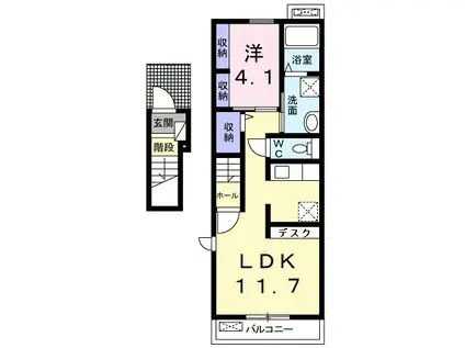 シトラスガーデン(1LDK/2階)の間取り写真