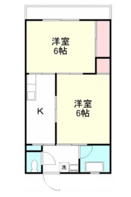 今井ビル(2K/3階)の間取り写真