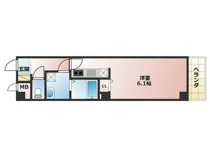 LIVE SQUARE 豊秀(1K/3階)の間取り写真