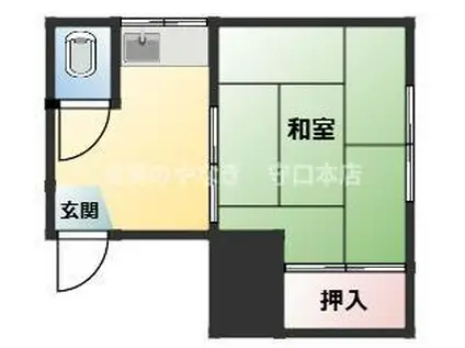 山吹マンション(1K/2階)の間取り写真