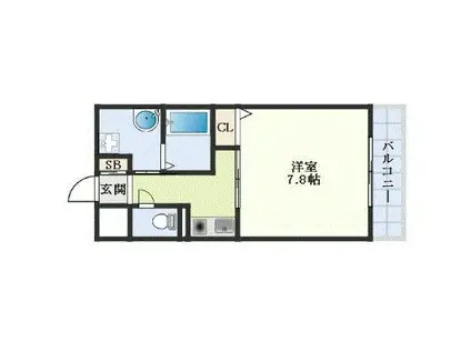 アクセス門真南(1K/4階)の間取り写真