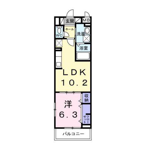 ベル ファミーレ(1LDK/2階)の間取り写真