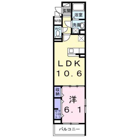 ベル ファミーレ(1LDK/3階)の間取り写真