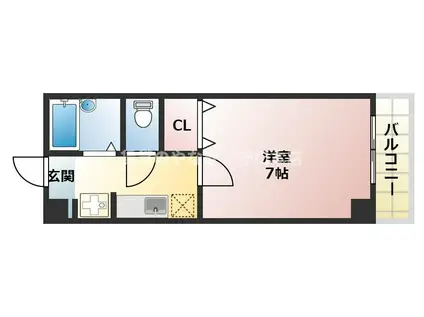 ハイエストキャッスルマンション(1K/4階)の間取り写真