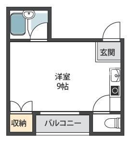 シャルマン大宮(ワンルーム/4階)の間取り写真