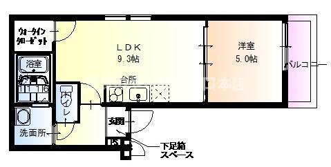 フジパレス大和田サウス(1LDK/1階)の間取り写真