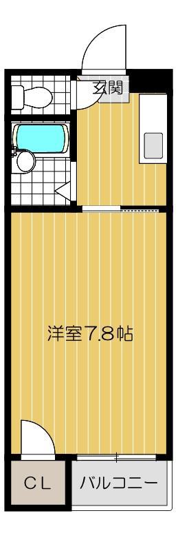エストゥディオ(1K/2階)の間取り写真