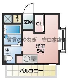 ウッディーアベニュー(ワンルーム/3階)の間取り写真