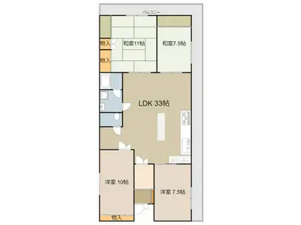 コトブキマンション(4LDK/9階)の間取り写真