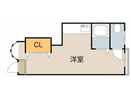 エクセレント舟田Ⅱ(ワンルーム/1階)の間取り写真