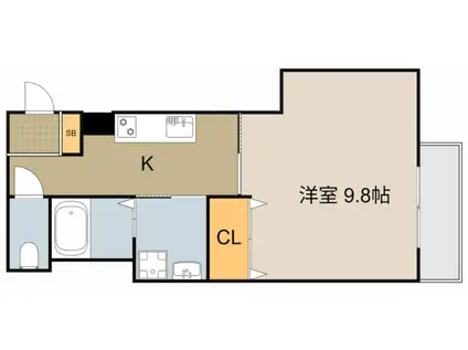 ソレイユアーバン18(1K/3階)の間取り写真