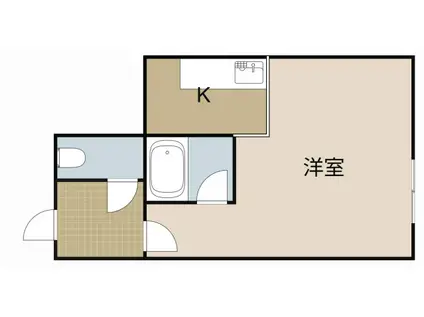 みなみマンション(1K/1階)の間取り写真