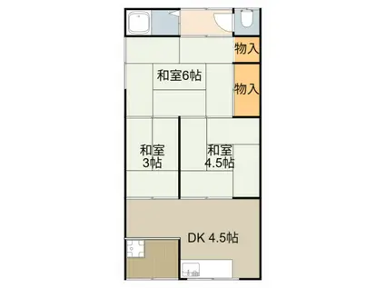 守口市大久保町アパート(4K/1階)の間取り写真