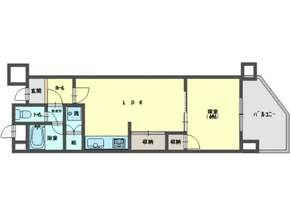大和田ノースマンション(1LDK/3階)の間取り写真