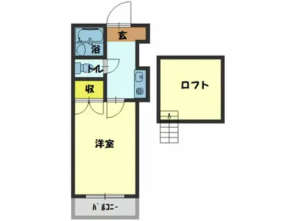 レオパレスさんわ大和田第5(1K/1階)の間取り写真