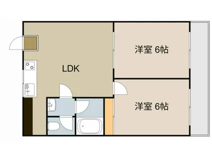 RESIDENCE EXCELLE(2LDK/2階)の間取り写真