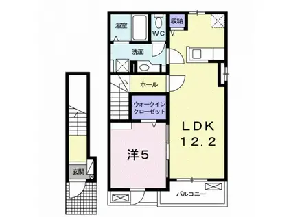 デスパシオ(1LDK/2階)の間取り写真