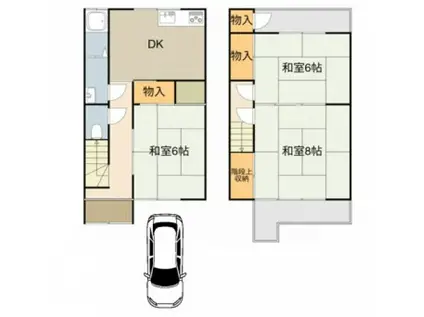 京阪電気鉄道京阪線 寝屋川市駅 徒歩20分 2階建 築44年(3DK)の間取り写真