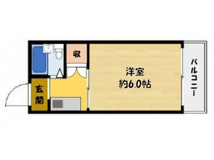 プチメゾン萱島(1K/1階)の間取り写真