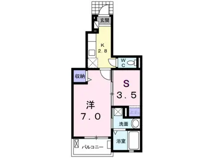 レジデンス門真南1(1SK/1階)の間取り写真