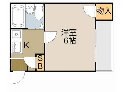 サンシャイン香里PART2(1K/3階)の間取り写真