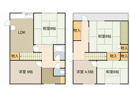 京阪電気鉄道京阪線 寝屋川市駅 徒歩10分 2階建 築48年(5LDK)の間取り写真