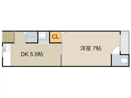 D-HOUSE 門真(1DK/2階)の間取り写真