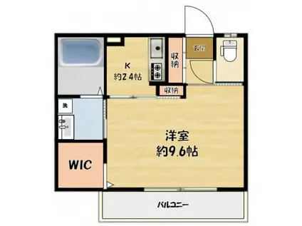 クレメンテカミダB(1K/1階)の間取り写真