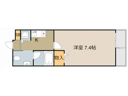 アクロス大日アパートメント(1K/2階)の間取り写真