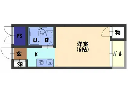 コスモボックス(ワンルーム/2階)の間取り写真