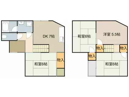 京阪電気鉄道京阪線 寝屋川市駅 徒歩23分 2階建 築48年(4DK)の間取り写真
