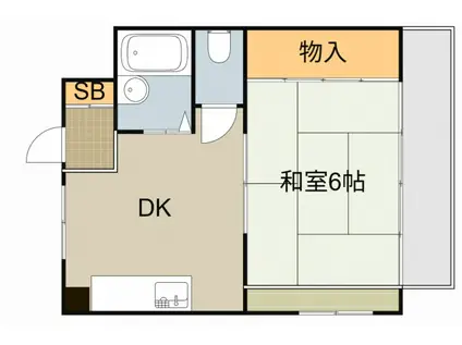 ロイヤル清水ビル(1DK/4階)の間取り写真