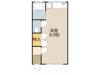 長谷川ビル(ワンルーム/3階)の間取り写真