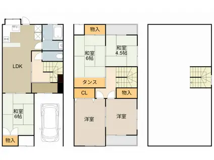 京阪電気鉄道京阪線 大和田駅(大阪) 徒歩9分 3階建 築31年(5LDK)の間取り写真