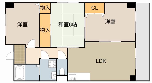 ルミネノヴァ菊田(3LDK/5階)の間取り写真