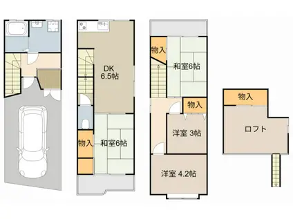 京阪電気鉄道京阪線 寝屋川市駅 徒歩6分 3階建 築28年(4LDK)の間取り写真