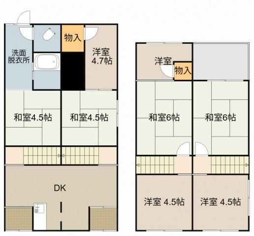 大久保町5-31-2(7SDK/1階)の間取り写真