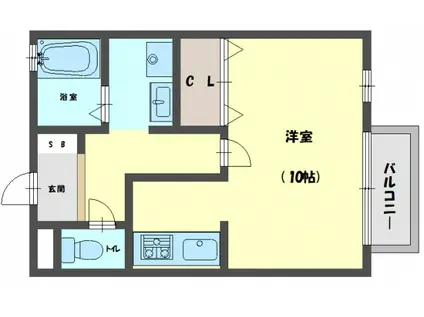 ハイツコヘイ(1K/1階)の間取り写真