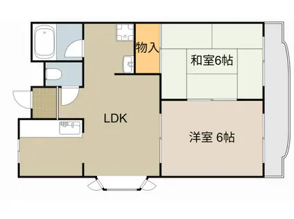 ラジャクラブ01(2LDK/2階)の間取り写真