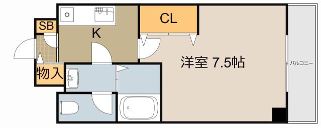 リアライズ門真本町(1K/2階)の間取り写真