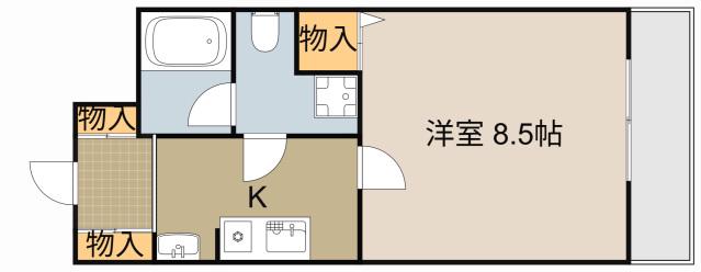 アメニティサンライズ(1K/1階)の間取り写真