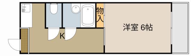 RESIDENCE EXCELLE(1K/1階)の間取り写真