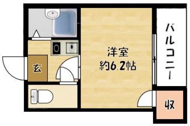 Mプラザ西三荘駅前(1K/3階)の間取り写真