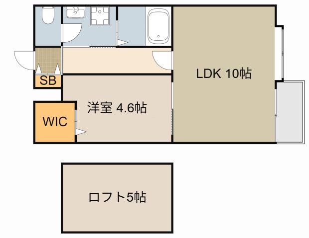 ラ・グリシーヌ F(1LDK/2階)の間取り写真