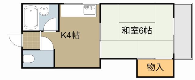 幸陽ビル(1K/4階)の間取り写真