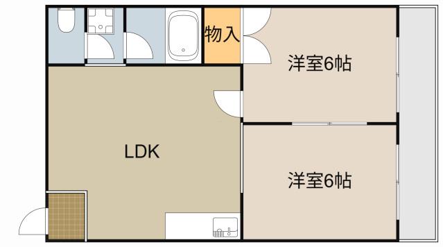 GM殿島町(2LDK/2階)の間取り写真