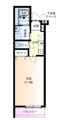 フジパレス向島町Ⅲ番館(1K/1階)の間取り写真
